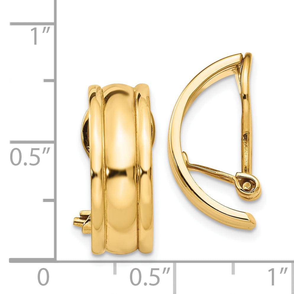 14k Yellow Gold Fancy Non-Pierced Earrings