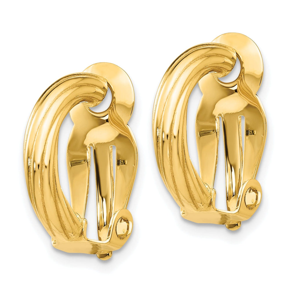 14k Yellow Gold Non-Pierced Earrings