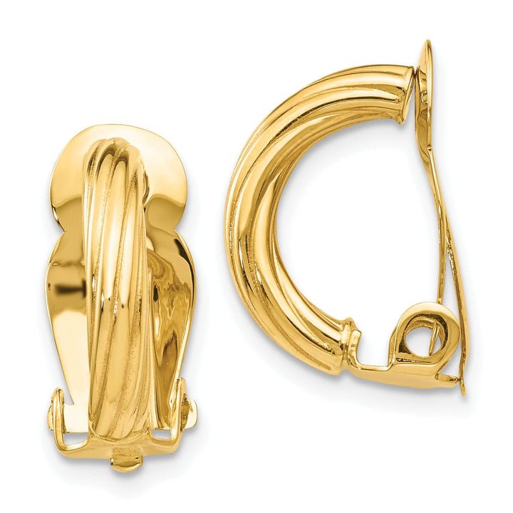 14k Yellow Gold Non-Pierced Earrings