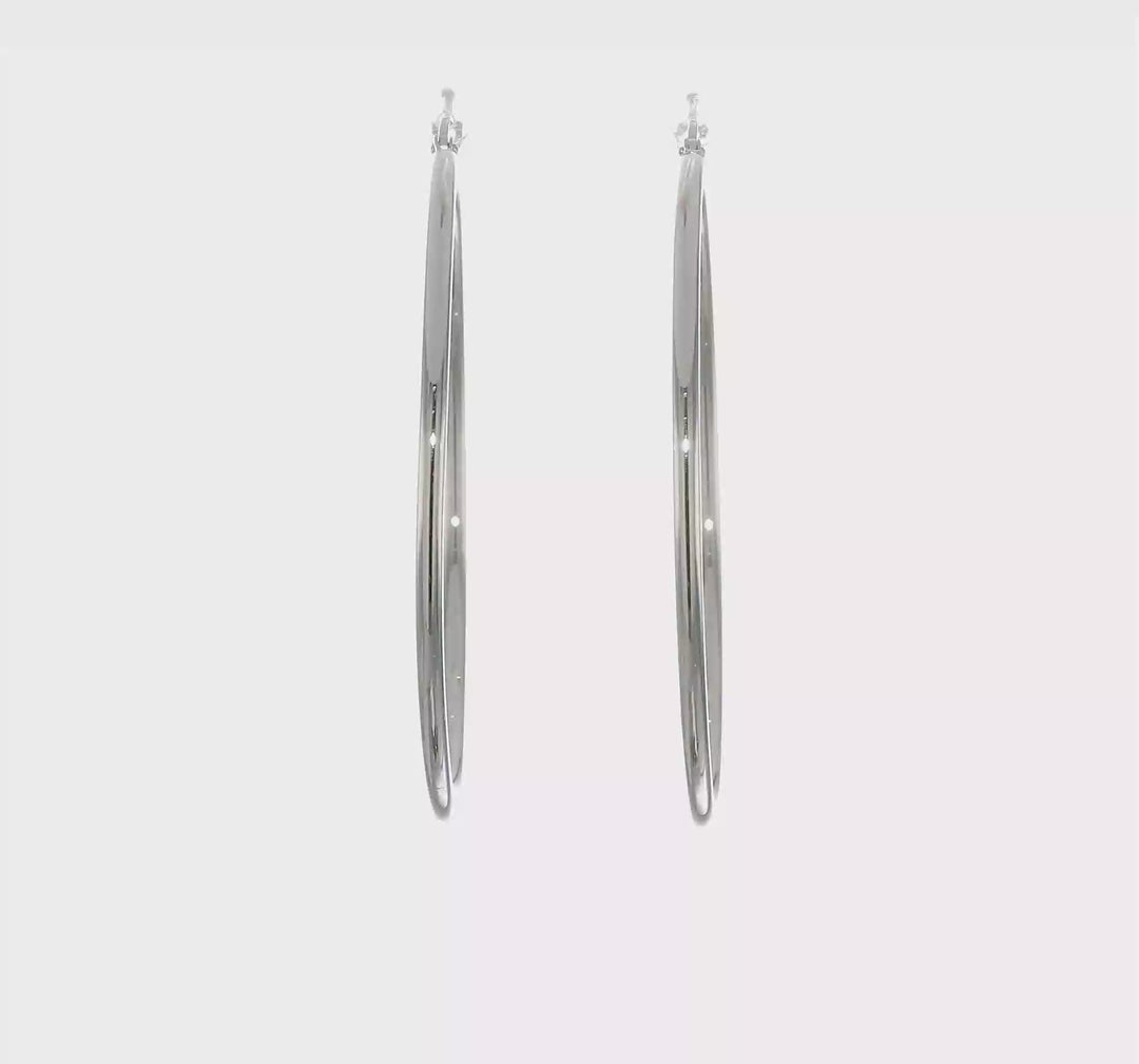10k White Gold Polished 2MM Round Classic Earrings