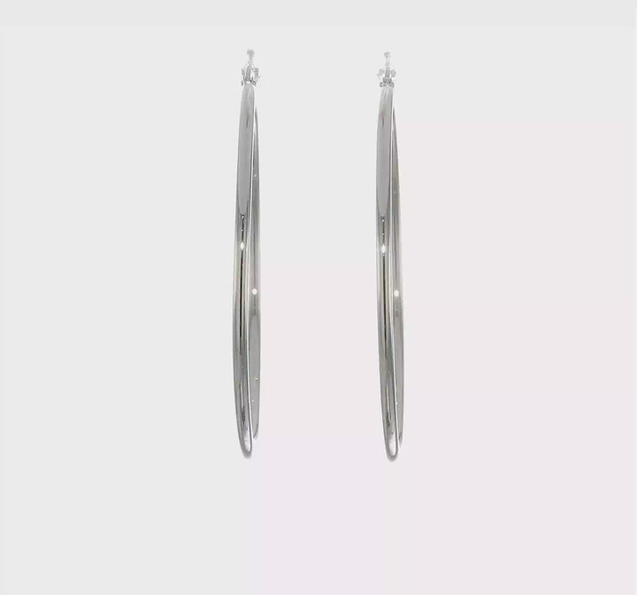 10k White Gold Polished 2MM Round Classic Earrings