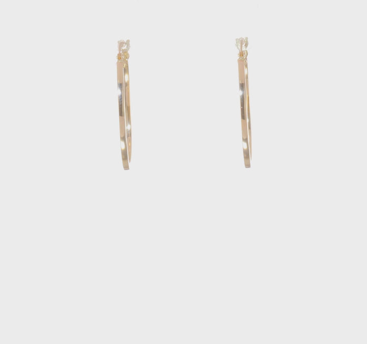 10k Yellow Gold Polished Oval Hoop Earrings