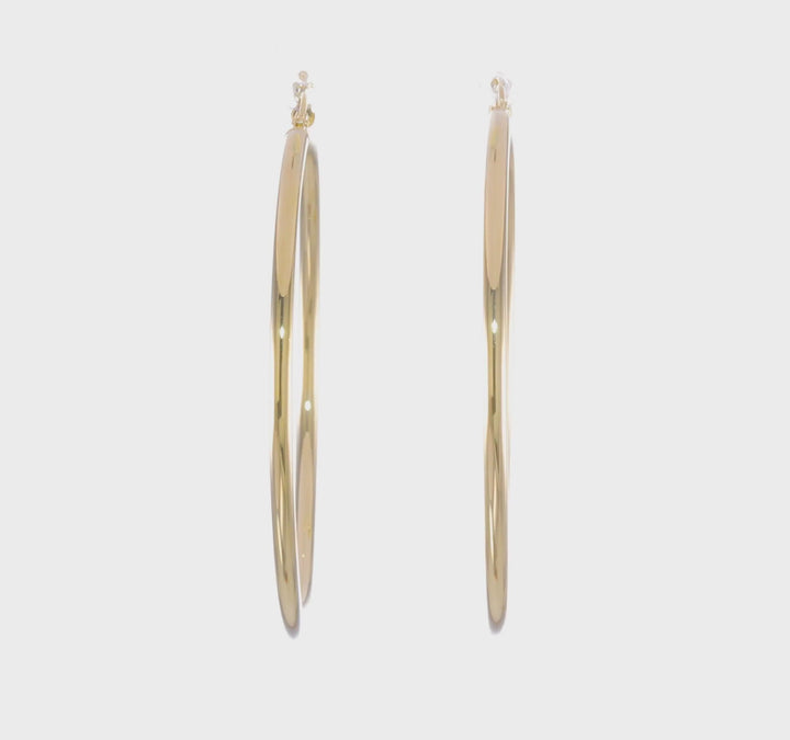 14k Yellow Gold 2.5MM Lightweight Round Earrings