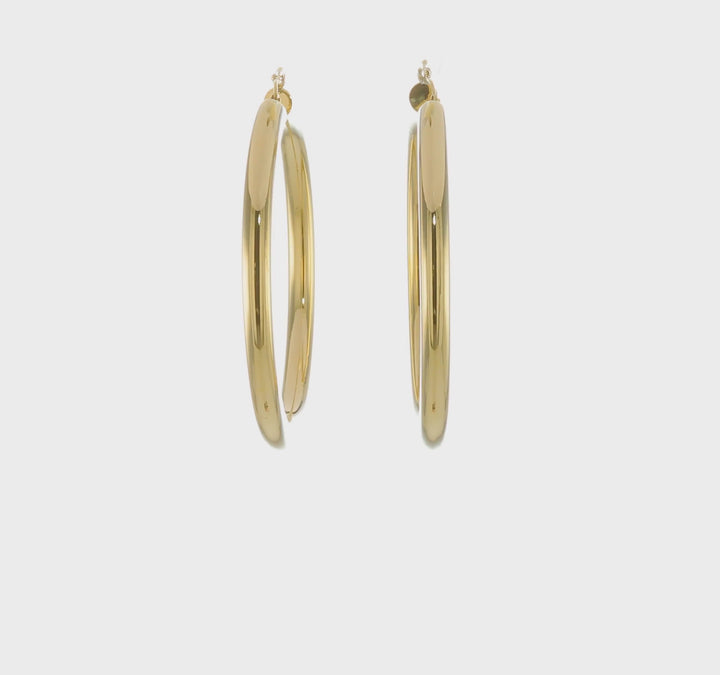 14k Yellow Gold 5MM Lightweight Hoop Earrings