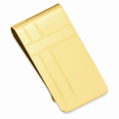 Gold Plated Criss Cross Engravable Money Clip at $ 48.84 only from Jewelryshopping.com