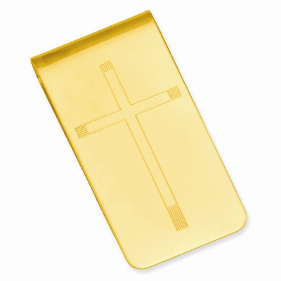 Gold Plated Cross Engravable Money Clip at $ 48.84 only from Jewelryshopping.com