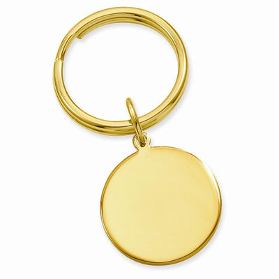 Gold Plated Polished Round Key Ring
