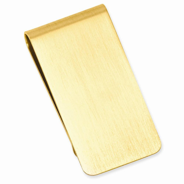 Gold Plated Satin Rectangle Money Clip