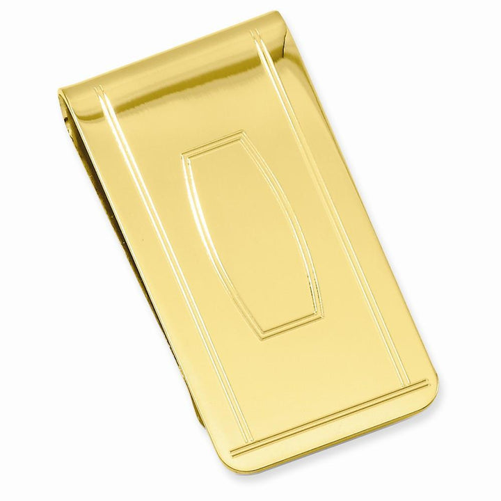 Gold Plated with Engravable Area Money Clip