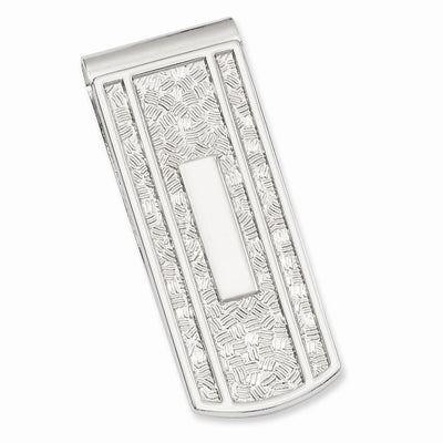 Rhodium Plated with Engravable Area Money Clip at $ 53.28 only from Jewelryshopping.com