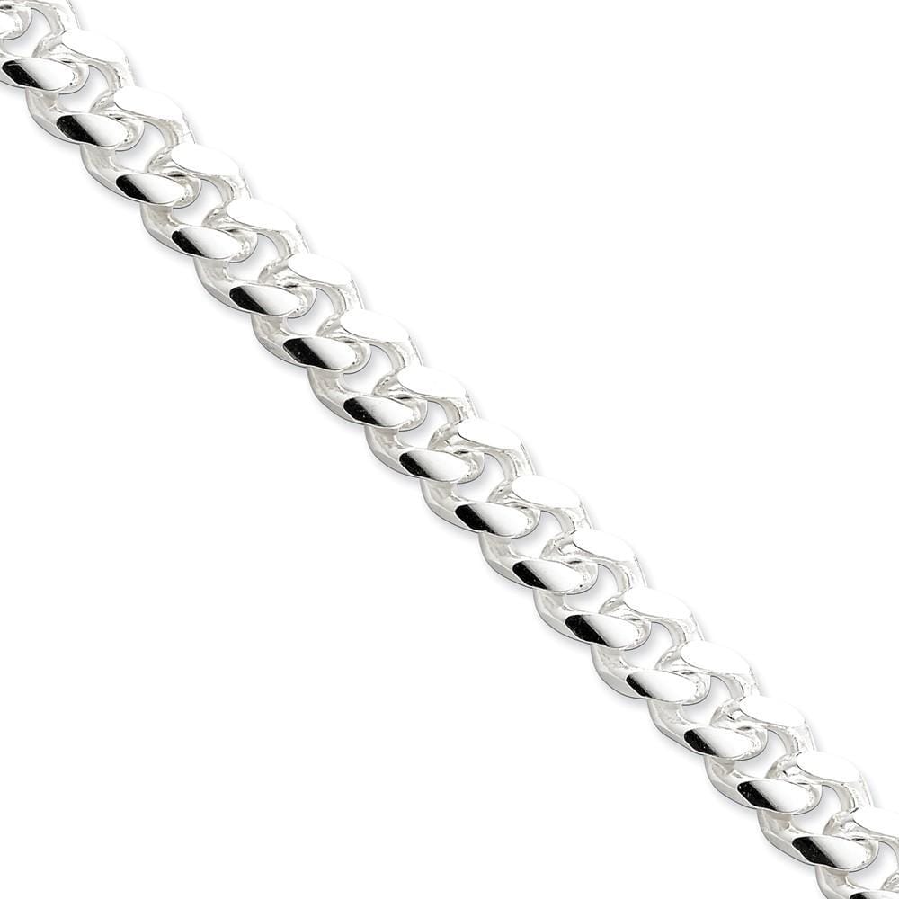 Silver 10.50-mm Solid Domed Link Curb Chain