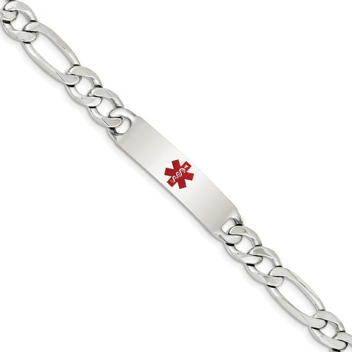 Silver 10-MM Wide Medical Anchor 8.50 inch ID Bracelet.