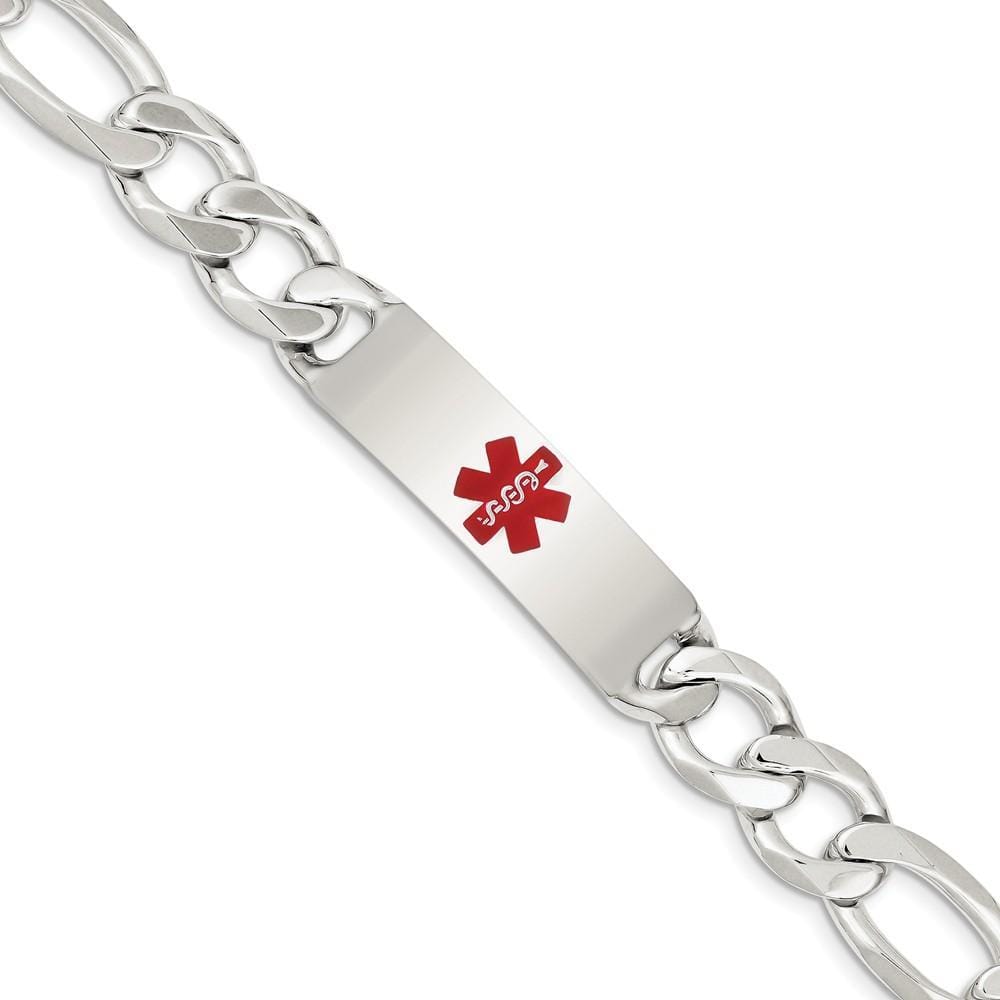 Silver 13-MM Wide Medical Anchor 8.50 inch ID Bracelet.