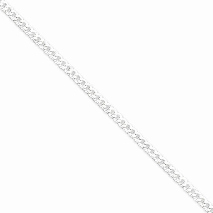 Silver 4.00-mm Solid Beveled Link Curb Chain