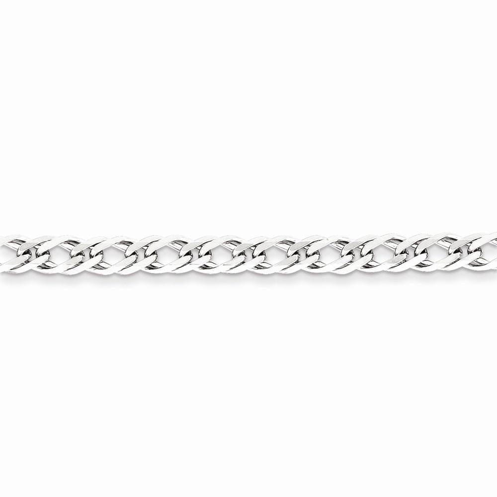 Silver 5.25-mm Double 6 Side Flat Fancy Chain