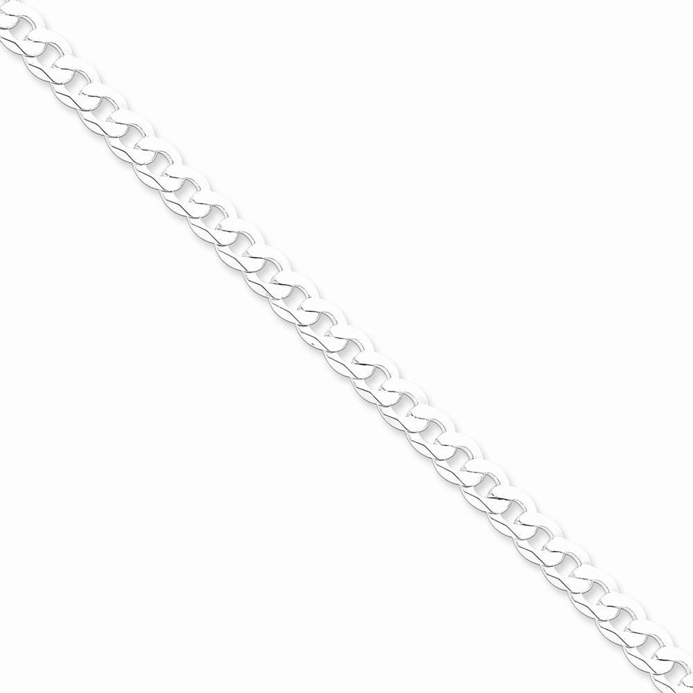 Silver 5.50-mm Solid Beveled Link Curb Chain