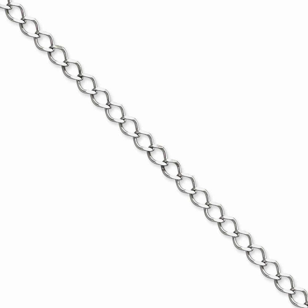 Silver 5.75-mm Double 6 Side Flat Fancy Chain