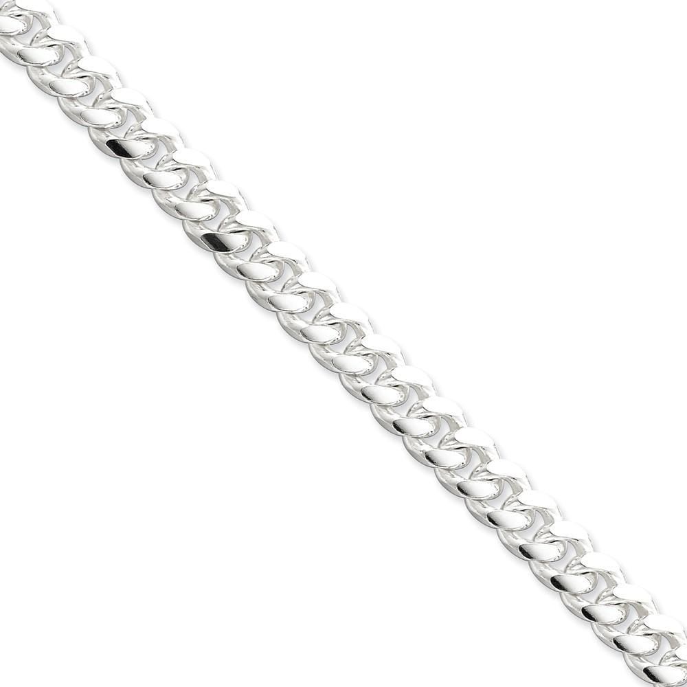 Silver 8.50-mm Solid Domed Link Curb Chain
