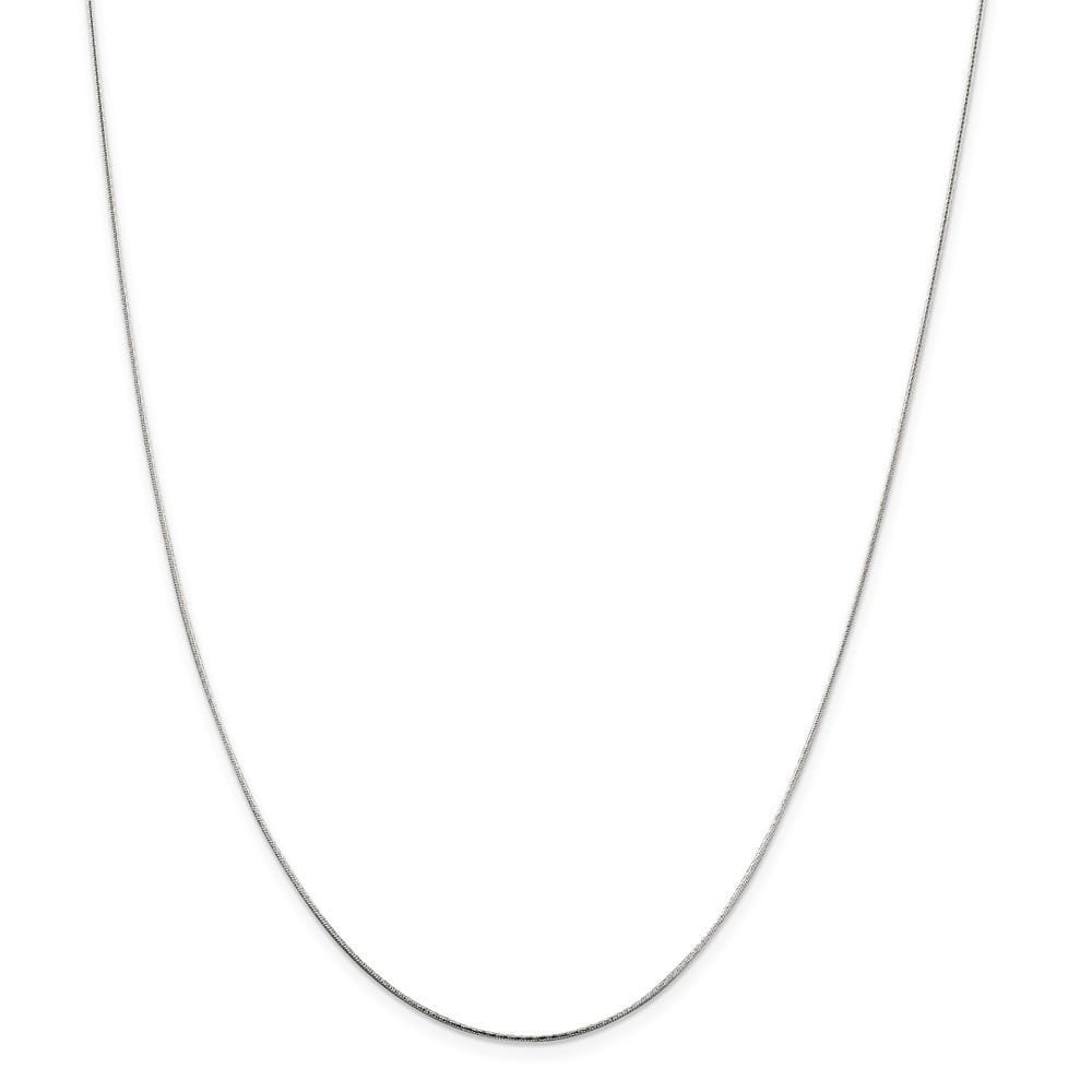 Silver D.C 0.85-mm Wide Round Snake Chain