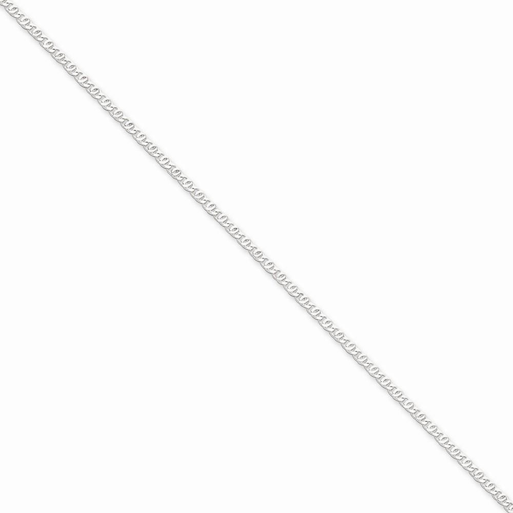 Silver Polish 2.00-mm Fancy Anchor Pendant Chain
