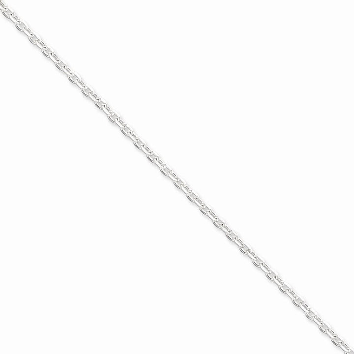 Silver Polish 2.75-mm Beveled Oval Cable Chain