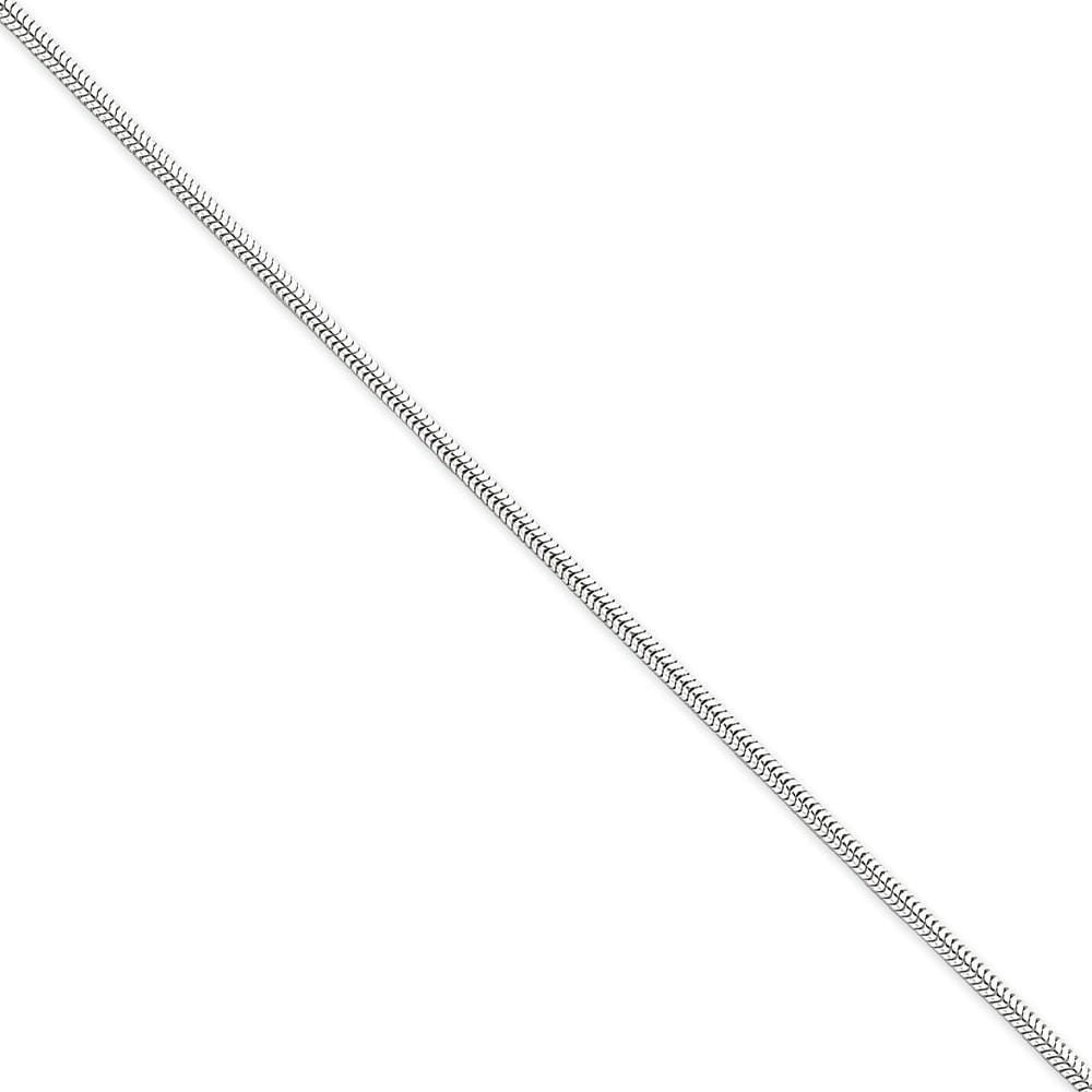 Silver Polish Solid 2.00-mm Round Snake Chain