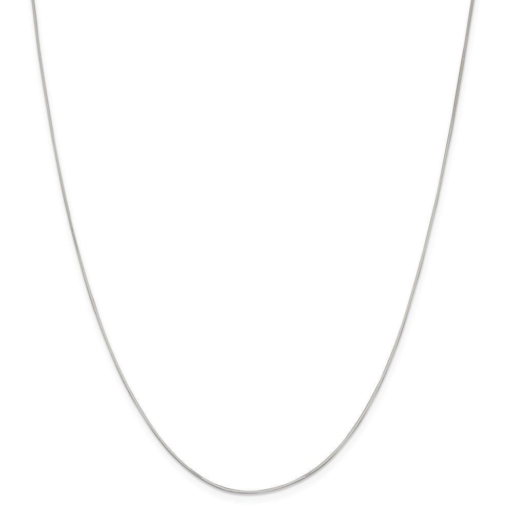 Silver Polished 0.70-mm Square Snake Chain