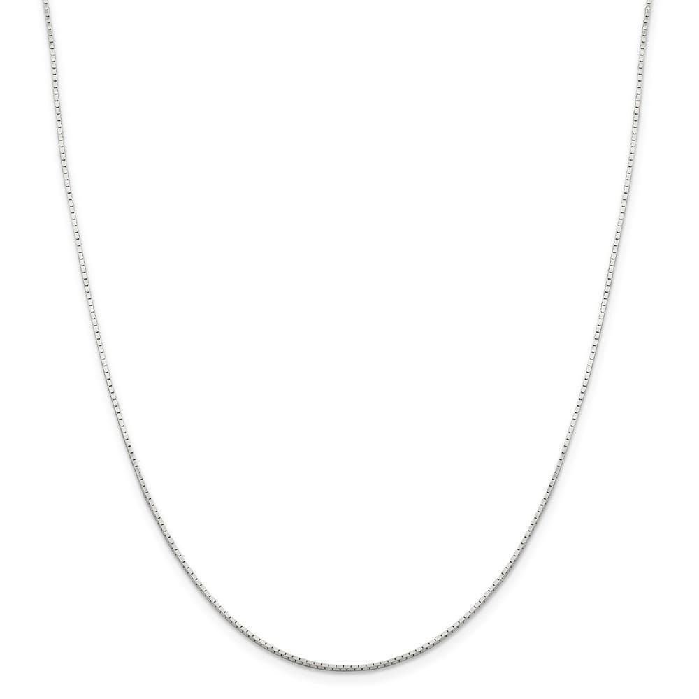 Silver Polished 1.00-mm Mirror Box Chain