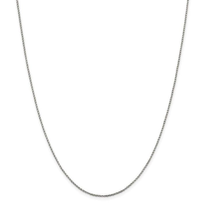 Silver Polished 1.25-mm Twisted Box Chain