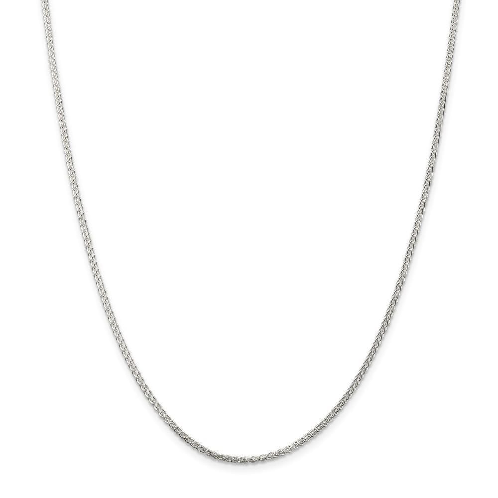 Silver Polished 1.75-mm Solid Round Spiga Chain