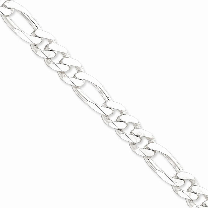Silver Polished 10.75-mm Solid Figaro Chain