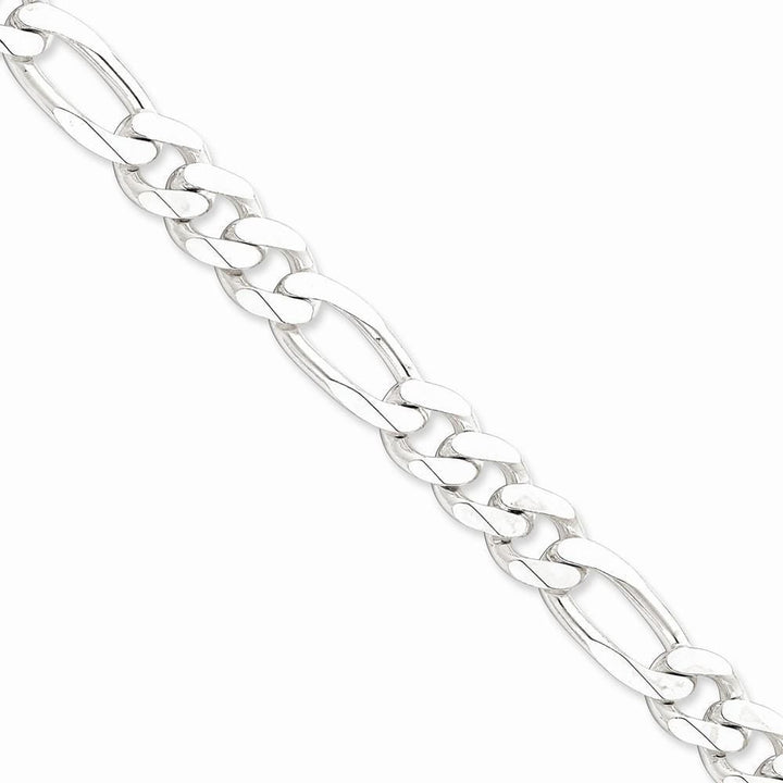Silver Polished 10.75-mm Solid Figaro Chain