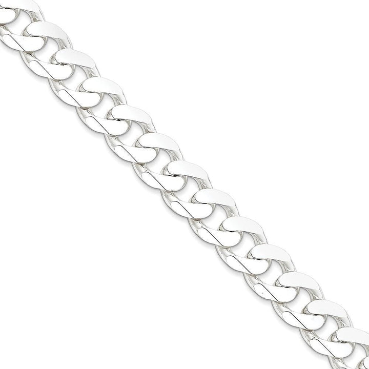 Silver Polished 15.00-mm Solid Curb Link Chain