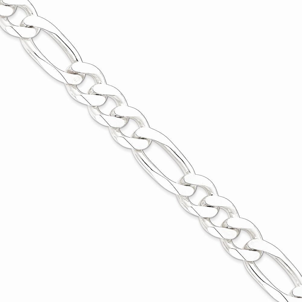 Silver Polished 15.00-mm Solid Figaro Chain