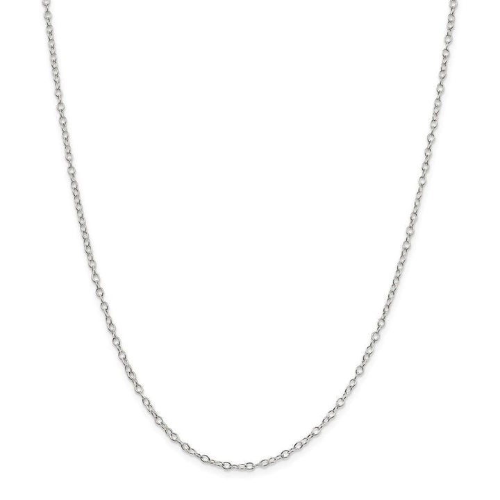 Silver Polished 2.25-mm Oval Cable Chain