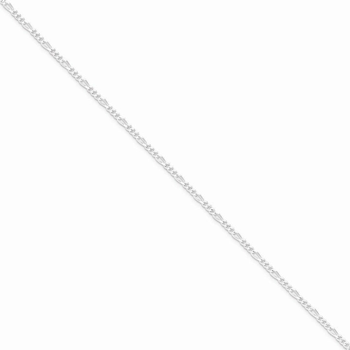 Silver Polished 2.50-mm Solid Figaro Chain