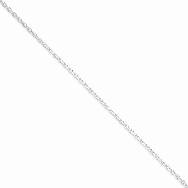 Silver Polished 2.75-mm Oval Rolo Necklace