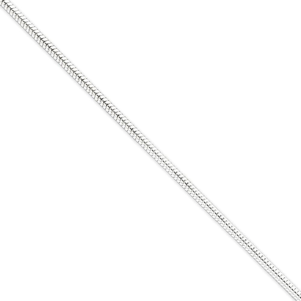 Silver Polished 3.00-mm Round Snake Chain