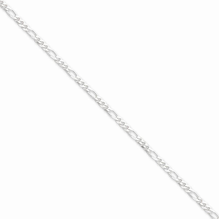 Silver Polished 3.00-mm Solid Figaro Chain