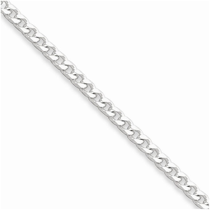 Silver Polished 3.15-mm Solid Curb Link Chain