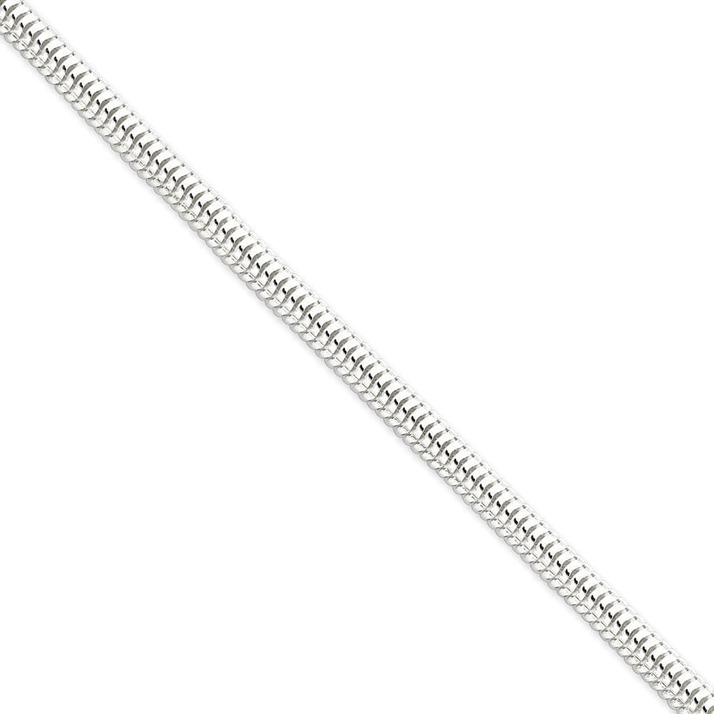 Silver Polished 4.00-mm Round Snake Chain