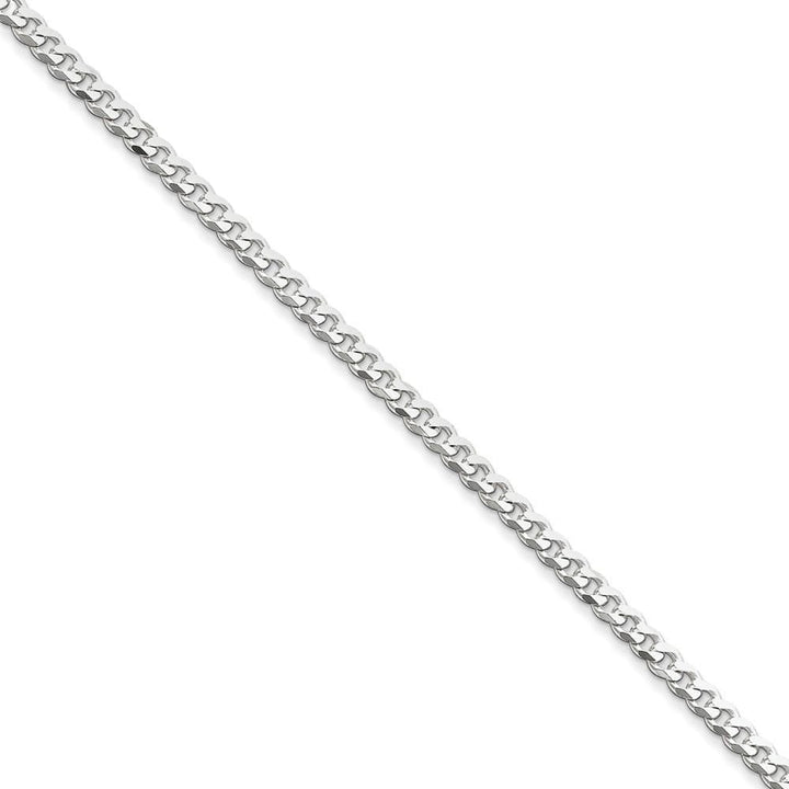 Silver Polished 4.00-mm Solid Curb Link Chain