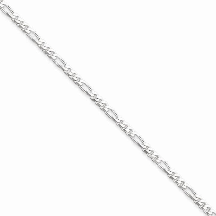 Silver Polished 4.00-mm Solid Figaro Chain