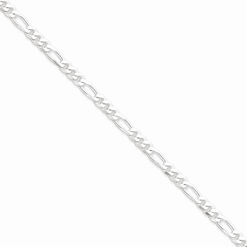 Silver Polished 4.25-mm Solid Figaro Chain