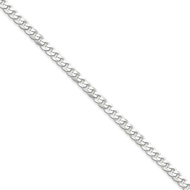 Silver Polished 4.50-mm Solid Curb Link Chain