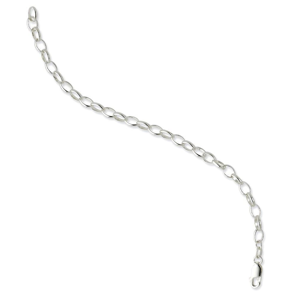 Silver Polished 5.00- mm Fancy Rolo Chain