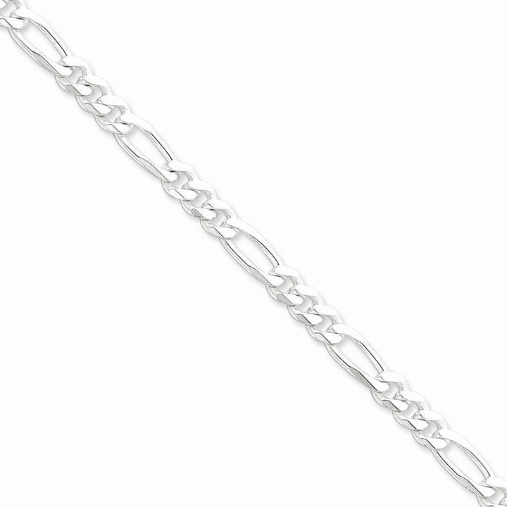 Silver Polished 6.25-mm Solid Figaro Chain