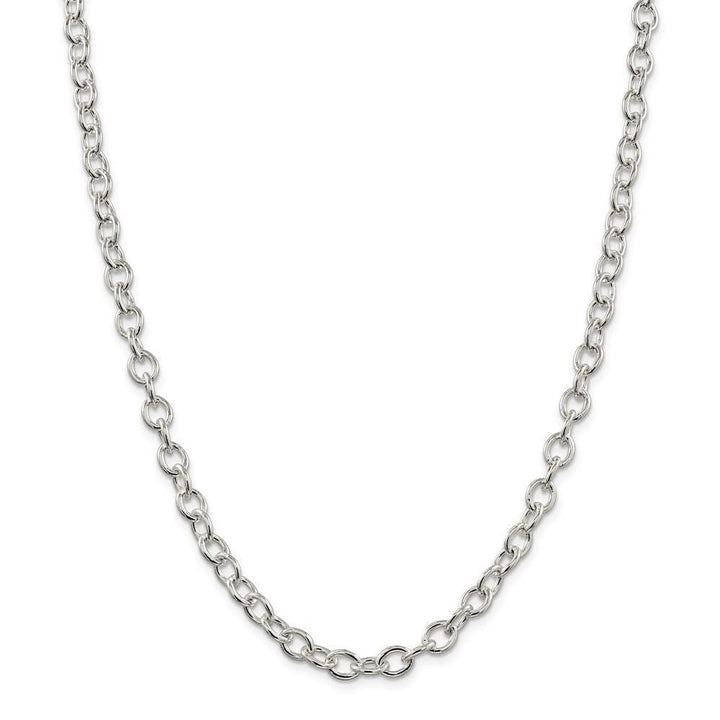 Silver Polished 6.80-mm Oval Cable chain