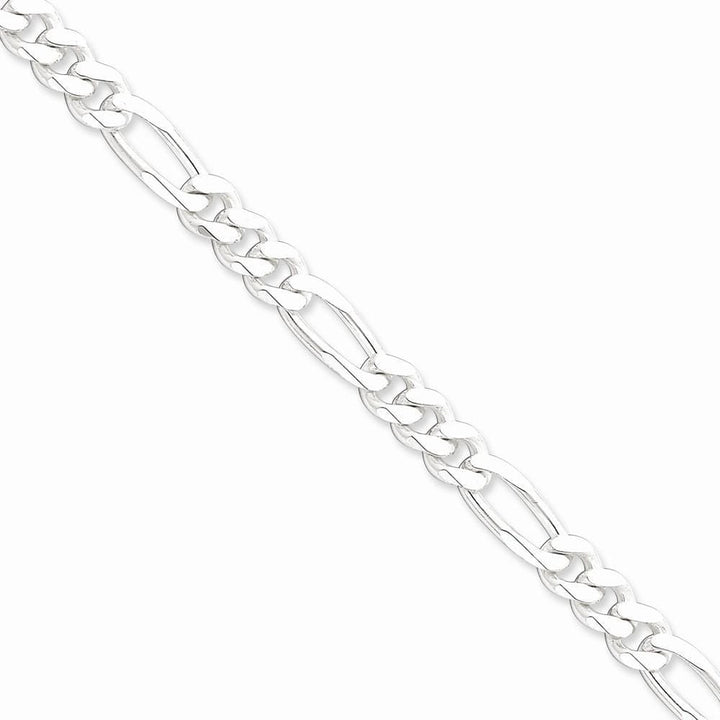 Silver Polished 7.75-mm Solid Figaro Chain