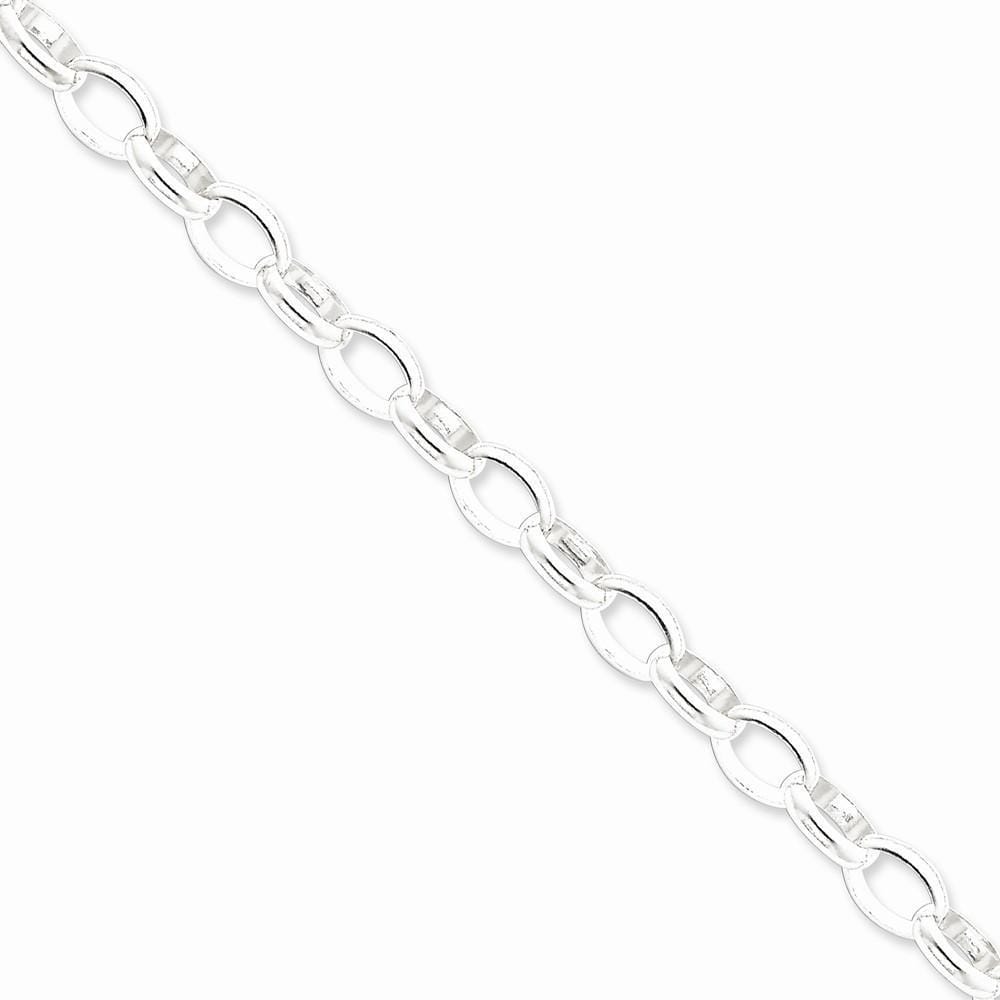 Silver Polished 8.00-mm Fancy Rolo Chain